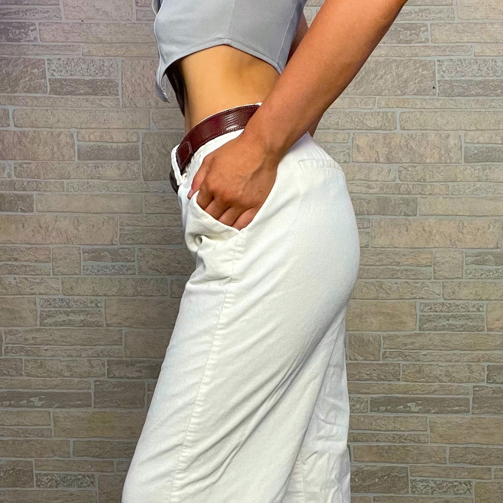 Winter White Suede Pant